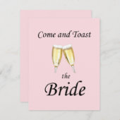 Toast de Bride Bachelorette Party Kaart (Voorkant / Achterkant)
