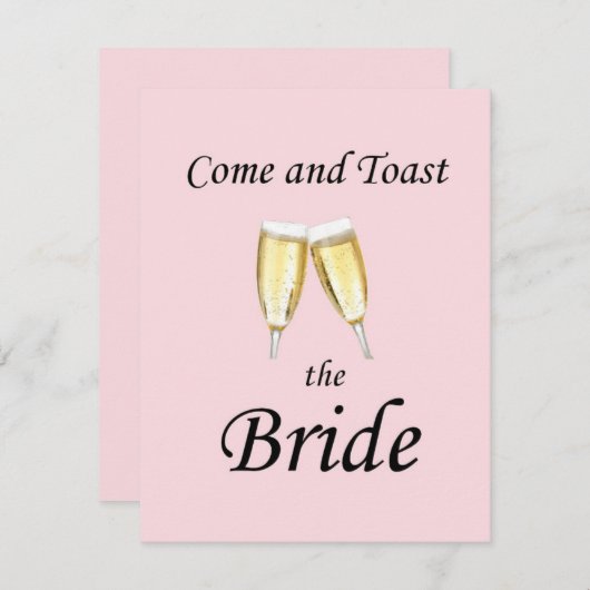 Toast de Bride Bachelorette Party Kaart (Voorkant / Achterkant)