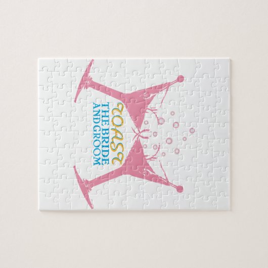 Toast de bride en de groom legpuzzel (Horizontaal)