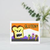 Toast, de Gluten Menace: 8-bits stijl Briefkaart (Staand voorkant)