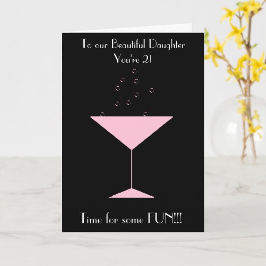 TOAST DOCHTER 21E VERJAARDAG KAART (Gele Bloem)