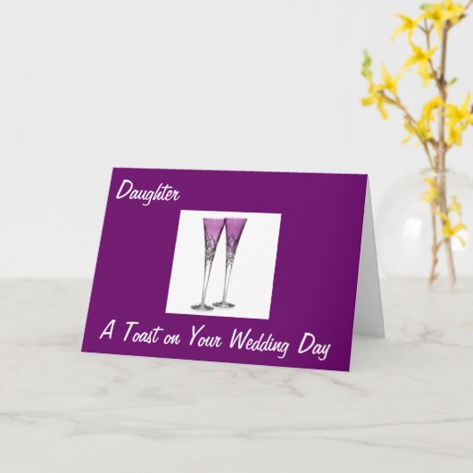 TOAST DOCHTER / BRUIDEGOM OP BRUILOFT KAART (Gele Bloem)