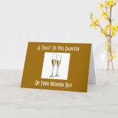 TOAST DOCHTER OP TROUWDAG KAART (Gele Bloem)