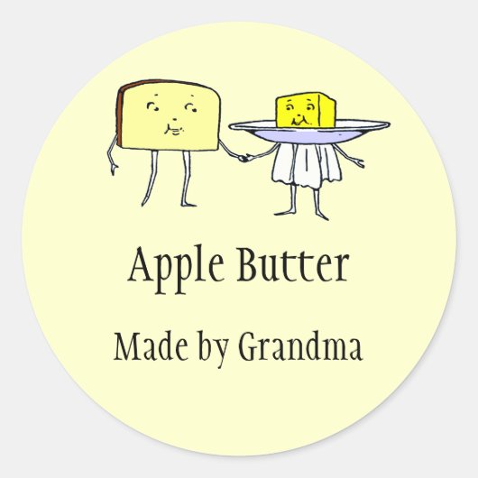 Toast en Butter Custom Inblikken Sticker (Voorkant)