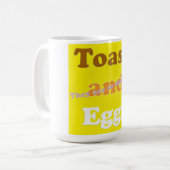 Toast en eieren koffiemok (Voorkant links)