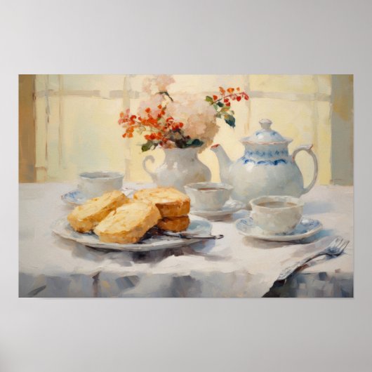 Toast en thee kunstwerken poster (Voorkant)
