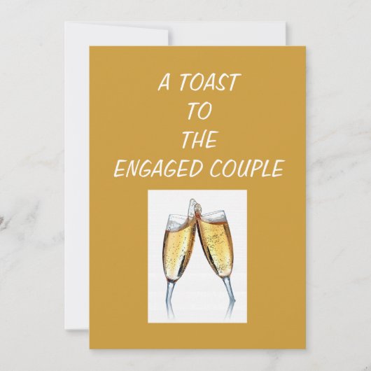 TOAST-ENGAGEMENT ARTIJ INVITATIE KAART (Voorkant)