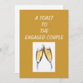 TOAST-ENGAGEMENT ARTIJ INVITATIE KAART (Voorkant / Achterkant)
