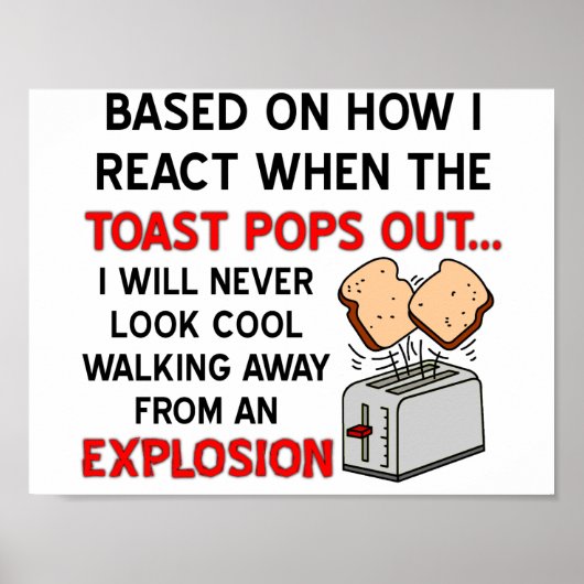 Toast Explosion Funny Poster (Voorkant)