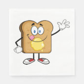 Toast Face Paper Napkins Servet (Voorkant)
