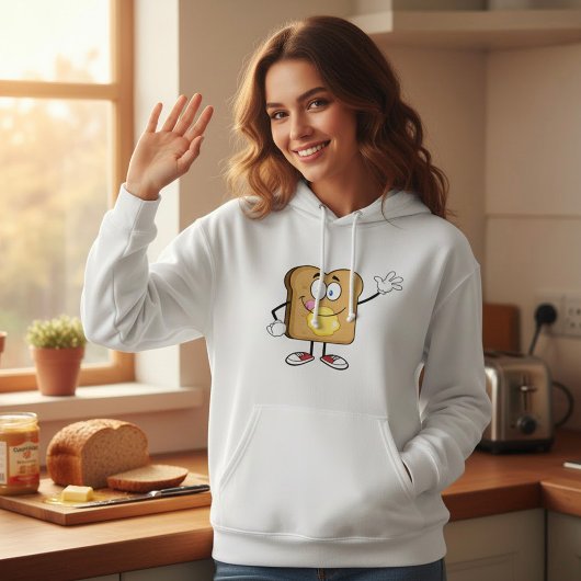 Toast Face Womens Hoodie