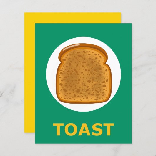 TOAST Flashcard voor Initiaal T 1 Lettergreep Woor (Voorkant / Achterkant)