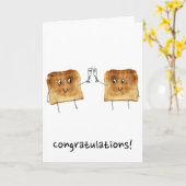 Toast Gefeliciteerd Kaart (Gele Bloem)