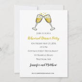 Toast Glasses Wedding Rehearsal Party Uitnodiging (Voorkant)