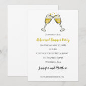 Toast Glasses Wedding Rehearsal Party Uitnodiging (Voorkant / Achterkant)