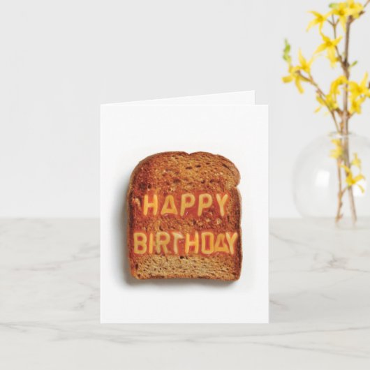 Toast - Happy Birthday Kaart (Gele Bloem)