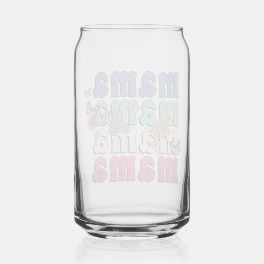 Toast in stijl: Moederdag Glass kan Blikvorm Glas (Achterkant)