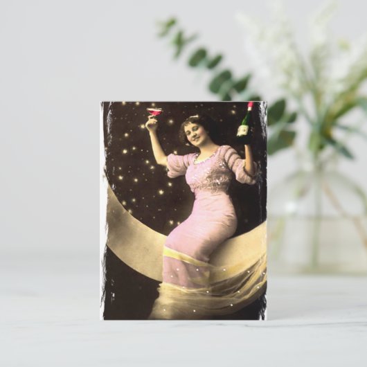 Toast je vanaf de maan briefkaart (Staand voorkant)