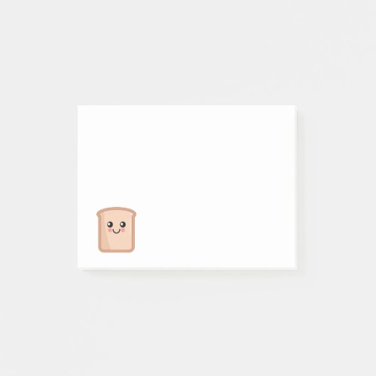 Toast Kawaii Food Art Post-it® Notes (Voorkant)