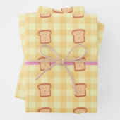 Toast Kawaii-wrapppapier (set van 3) Inpakpapier Vel (In situ)