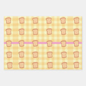 Toast Kawaii-wrapppapier (set van 3) Inpakpapier Vel (Voorkant)