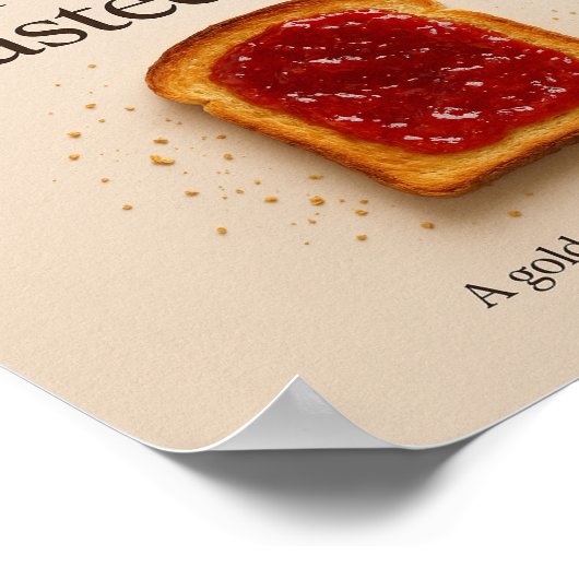 Toast Keuken Minimalistisch Eten Trendy Wall Art Poster (Hoek)