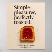 Toast Keuken Minimalistisch Eten Trendy Wall Art Poster (Voorkant)