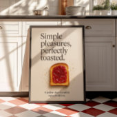 Toast Keuken Minimalistisch Eten Trendy Wall Art Poster