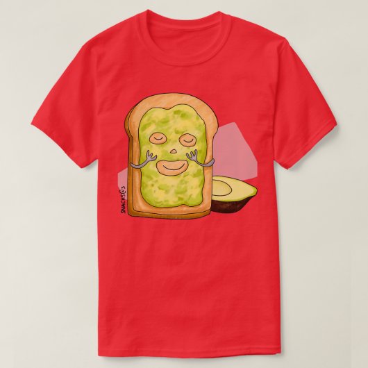 Toast met Avocado-masker T-shirt (Design voorkant)