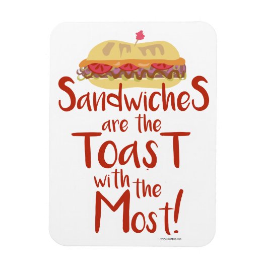 Toast met Most Funny Sandwich Magneet (Verticaal)