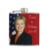 Toast naar Hillary 2016 Heupfles (Voorkant)