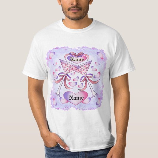 Toast om liefde aangepaste bruiloft T-shirt (Voorkant)