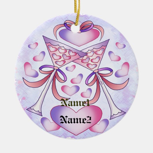 Toast om te houden van bruiloft ornament (Voorkant)