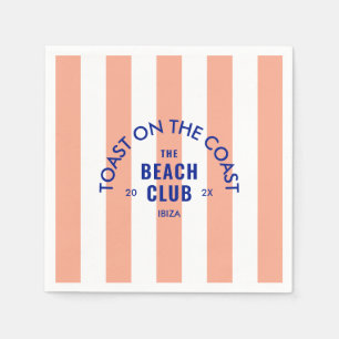 Toast On The Coast The Beach Club Roze Streep Servet