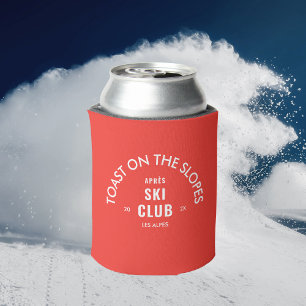 Toast On The Slopes Après Ski Club Retro Rood Blikjeskoeler