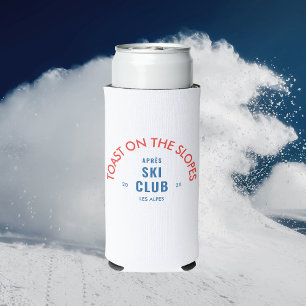 Toast On The Slopes Après Ski Club Rood & Blauw Seltzer Blikjeskoeler