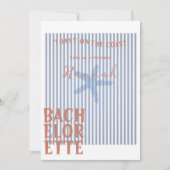 Toast op de kust Bachelorette Uitnodigen en Detail Kaart (Voorkant)