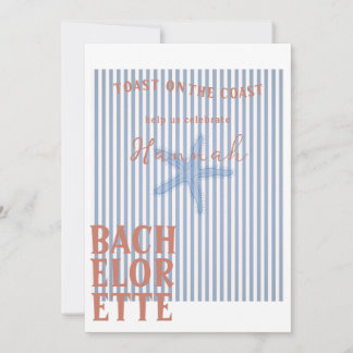 Toast op de kust Bachelorette Uitnodigen en Detail Kaart