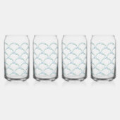 Toast op de kust Coquette Bow Trellis Cheers Blikvorm Glas (Achterkant)