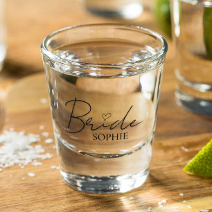 Toast op de liefde Gepersonaliseerde bruid Shot Glas
