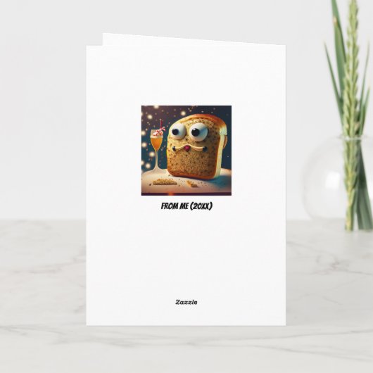 Toast op de nieuwe jaren kaart (Achterkant)