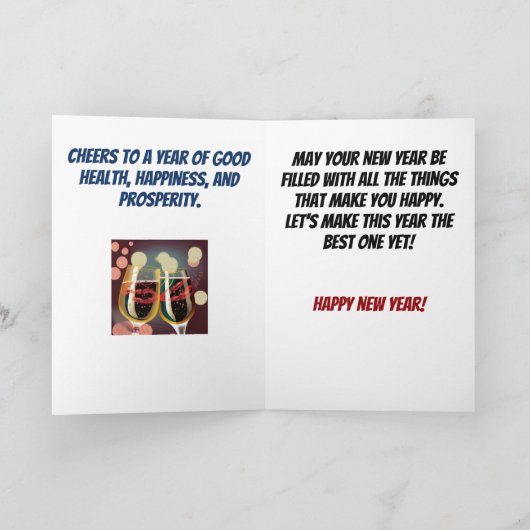 Toast op de nieuwe jaren kaart (Binnen)