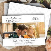 Toast op de toekomst Mr & Mrs Verloving Photo Part Kaart