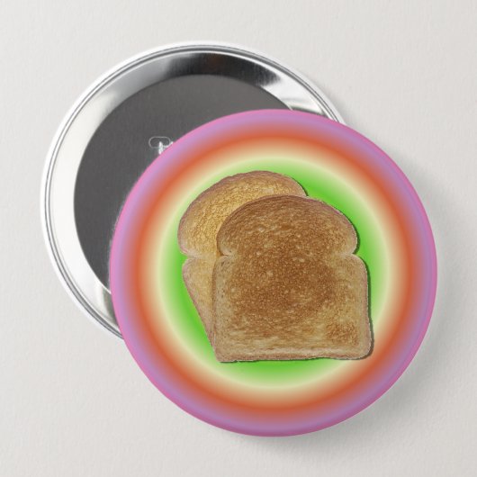 Toast op een Bord Button (Voorkant /achterkant)