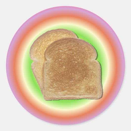 Toast op een Borden Sticker (Voorkant)