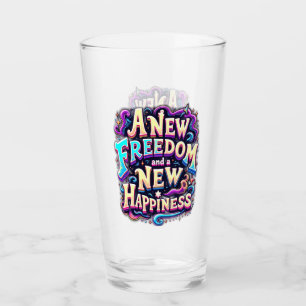 Toast op "Een nieuwe vrijheid en een nieuw geluk" Glas