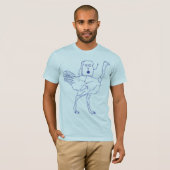 Toast op een struisvogel t-shirt (Voorkant volledig)