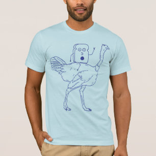 Toast op een struisvogel t-shirt