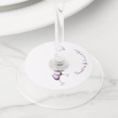 Toast op het gelukkige paar wijnglaslabel (Dichtbij)