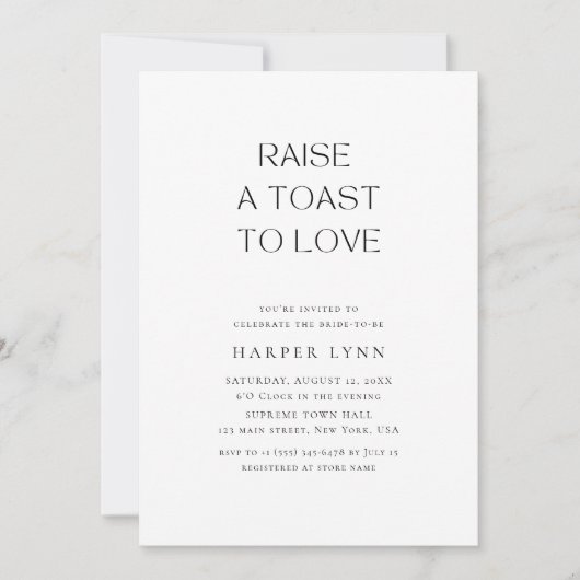 Toast op liefde Rustic Boho Vrijgezellenfeest Foto Kaart (Voorkant)